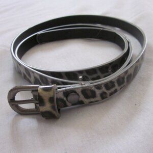 Snow Leopard Vinyl Belt